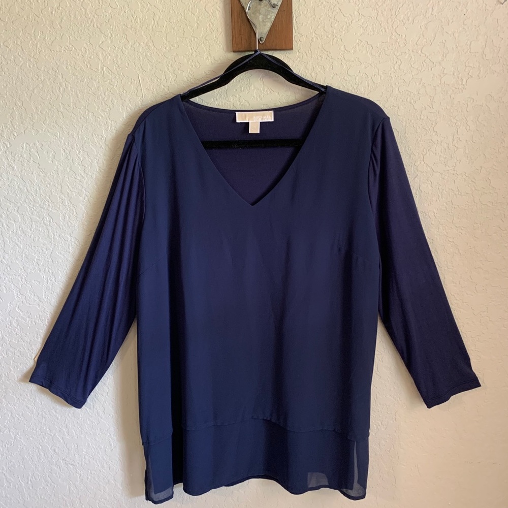 MICHAEL Michael Kors Blue Long Sleeve Top